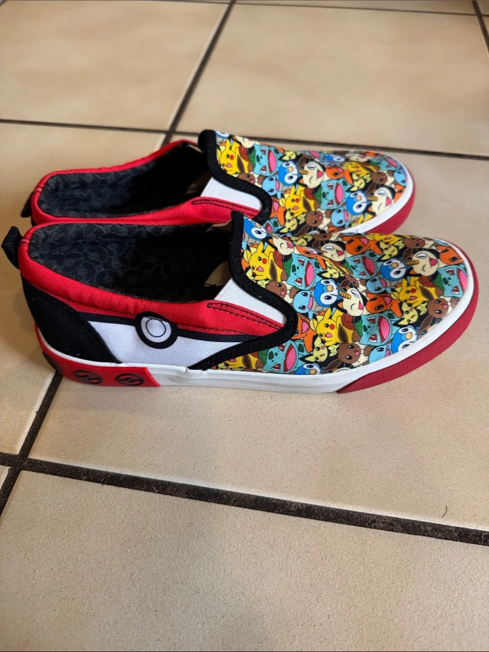 Pokemon  Slip-On Shoes with Colorful Character Print -